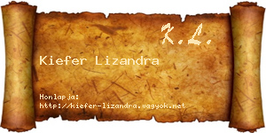 Kiefer Lizandra névjegykártya